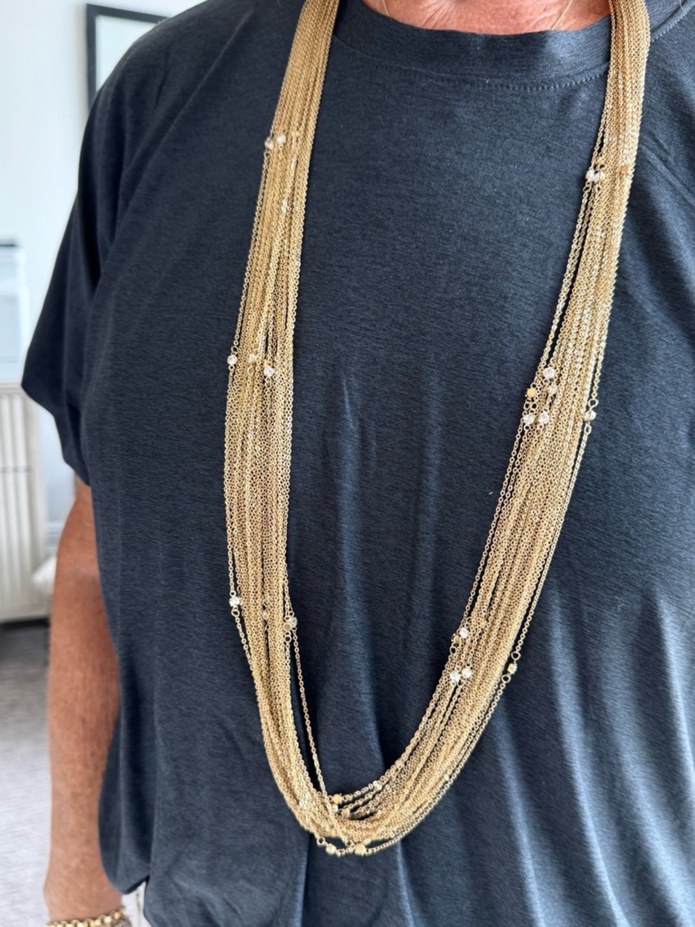 Nordstrom Gold Multi-Strand Long Layered Necklace